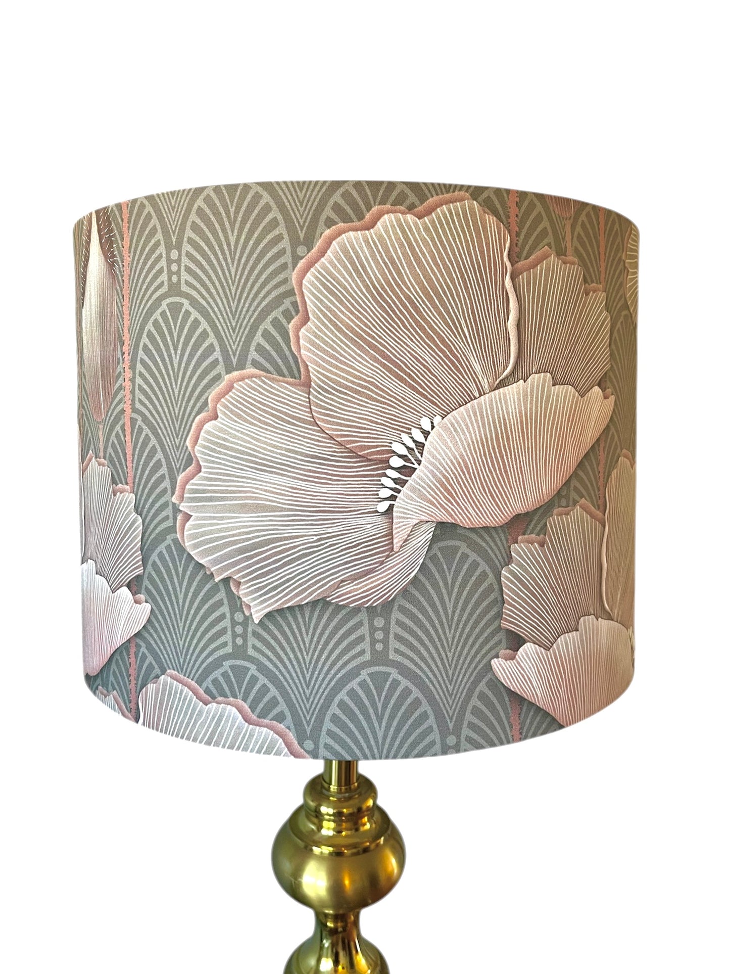 Art deco poppy lampshade