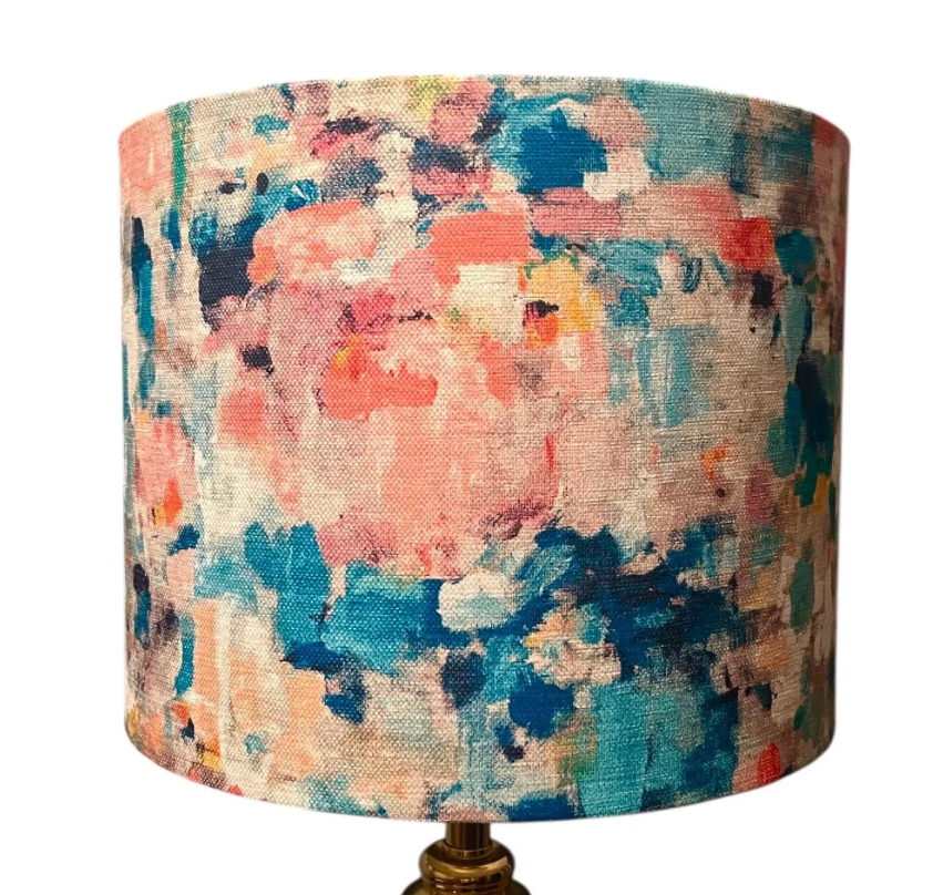 Colourful abstract lampshade