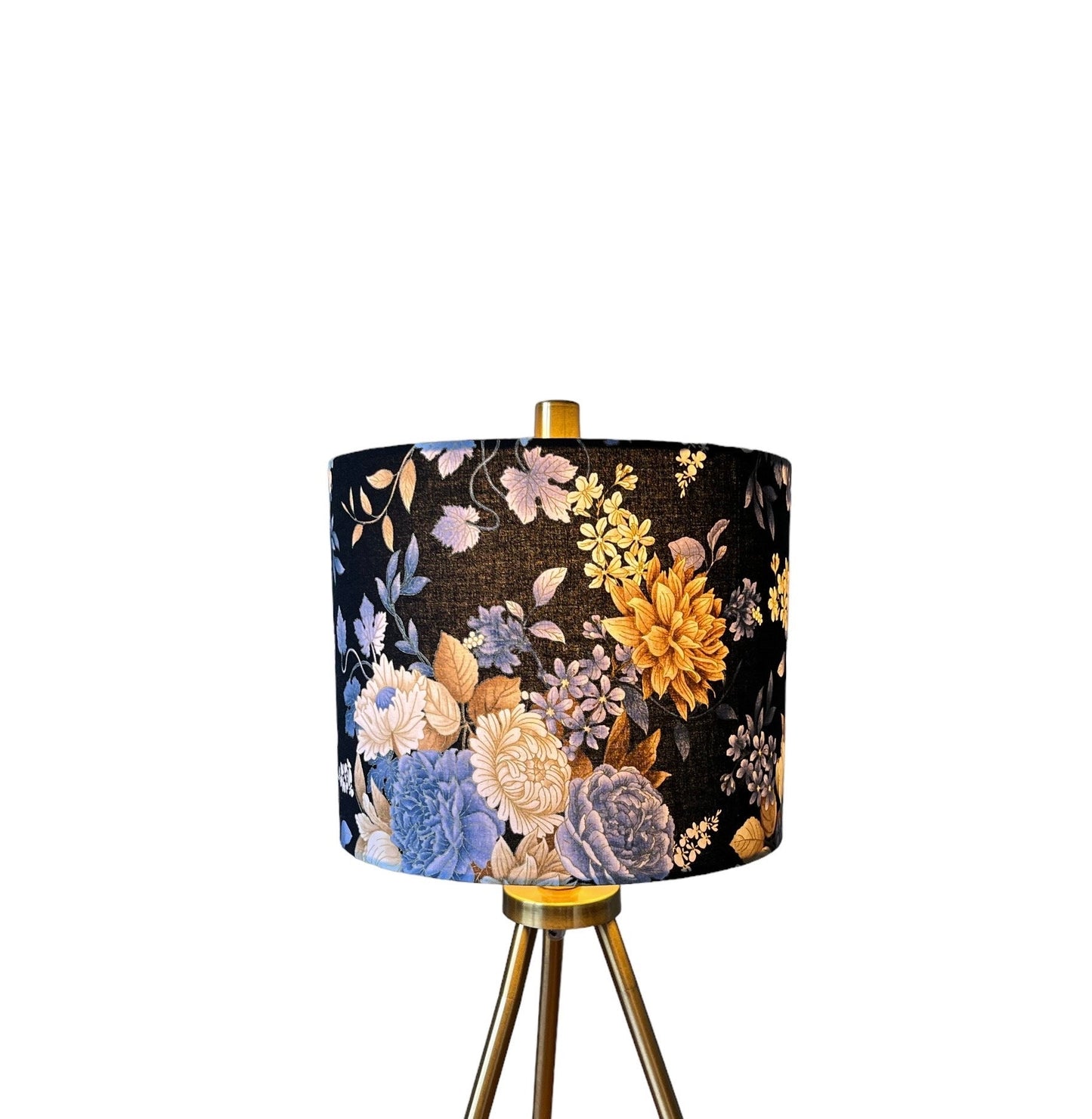 Black Floral Lampshade