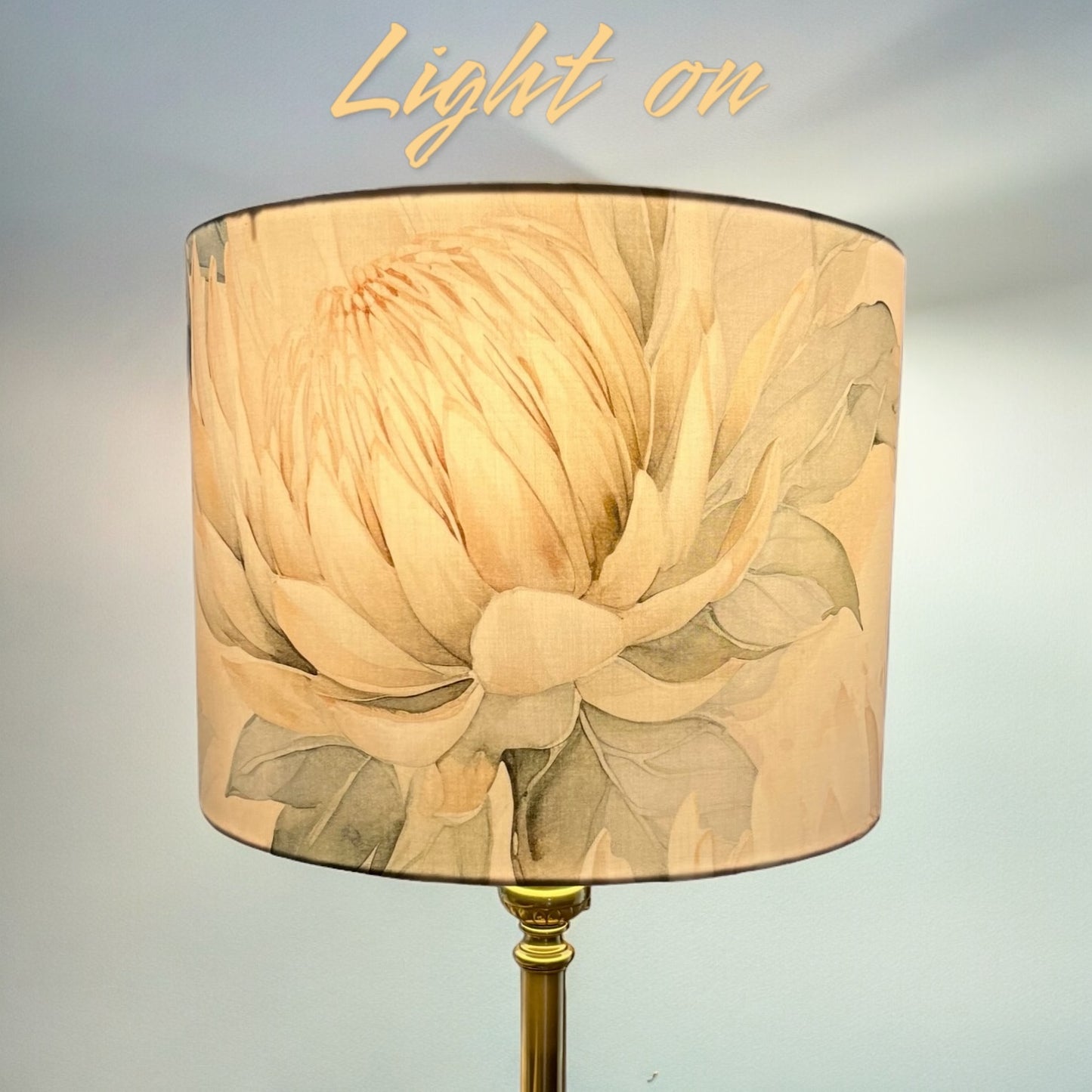 Watercolor protea lampshade
