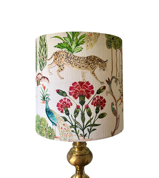 Leopard and deer lampshade