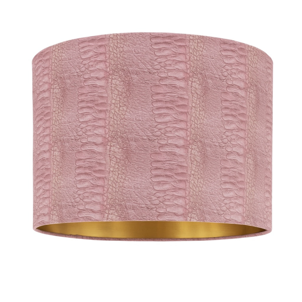 Blush pink snake print lampshade