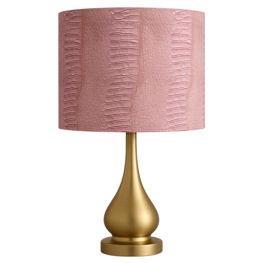 Blush pink snake print lampshade