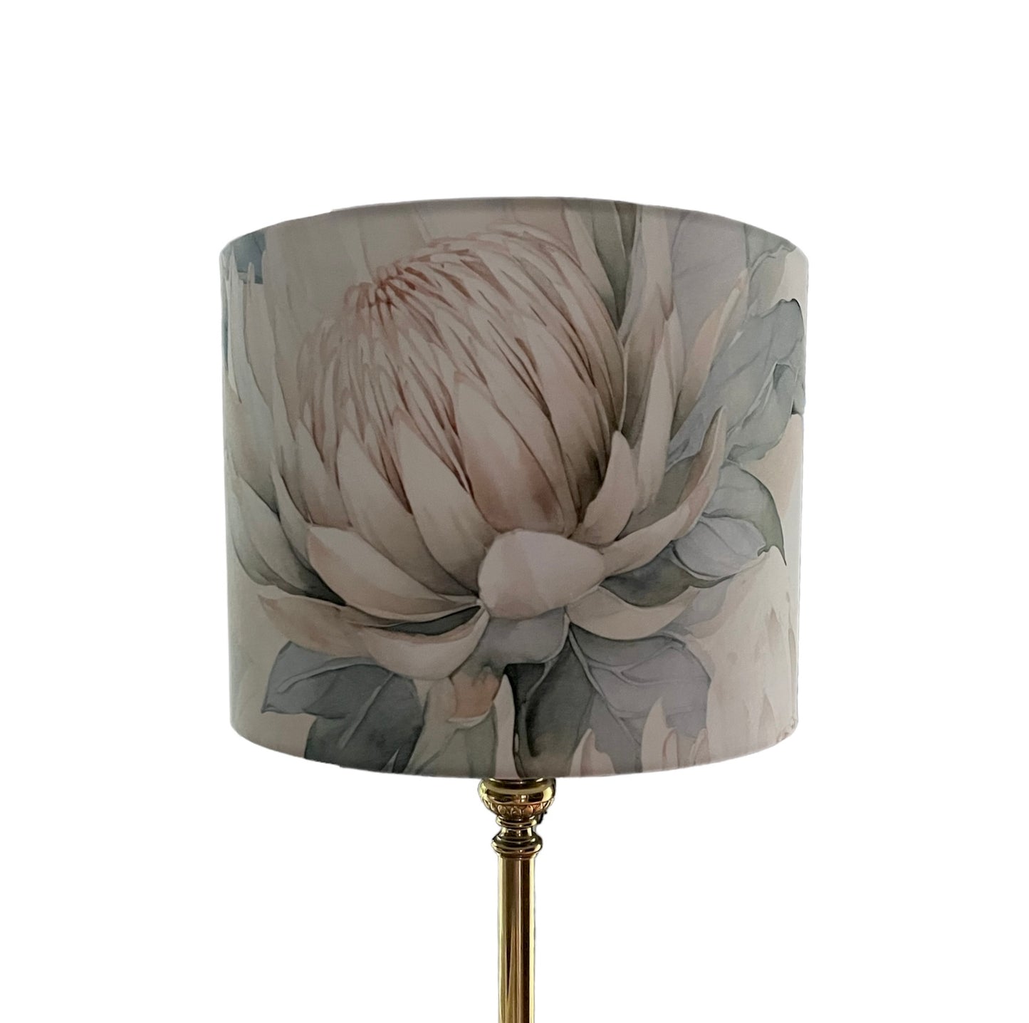 Watercolor protea lampshade