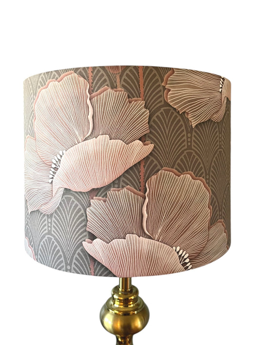 Art deco poppy lampshade