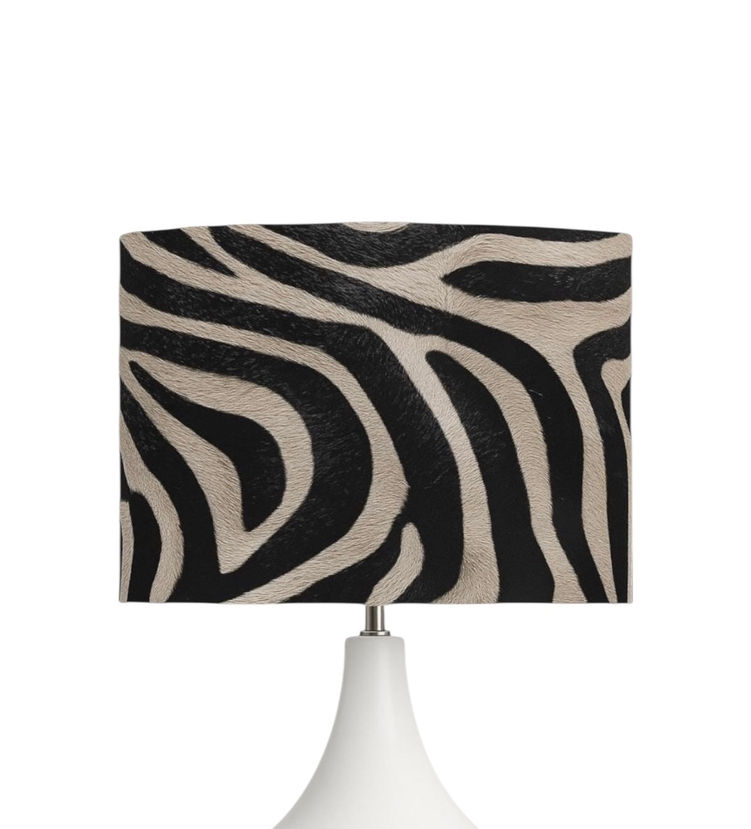 Faux zebra hair lampshade