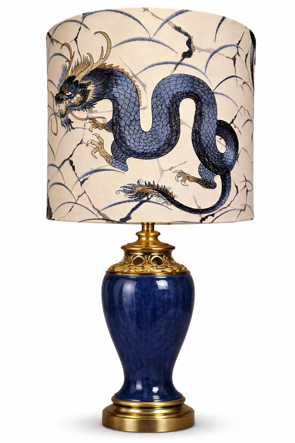 Embroidered Dragon Lampshade