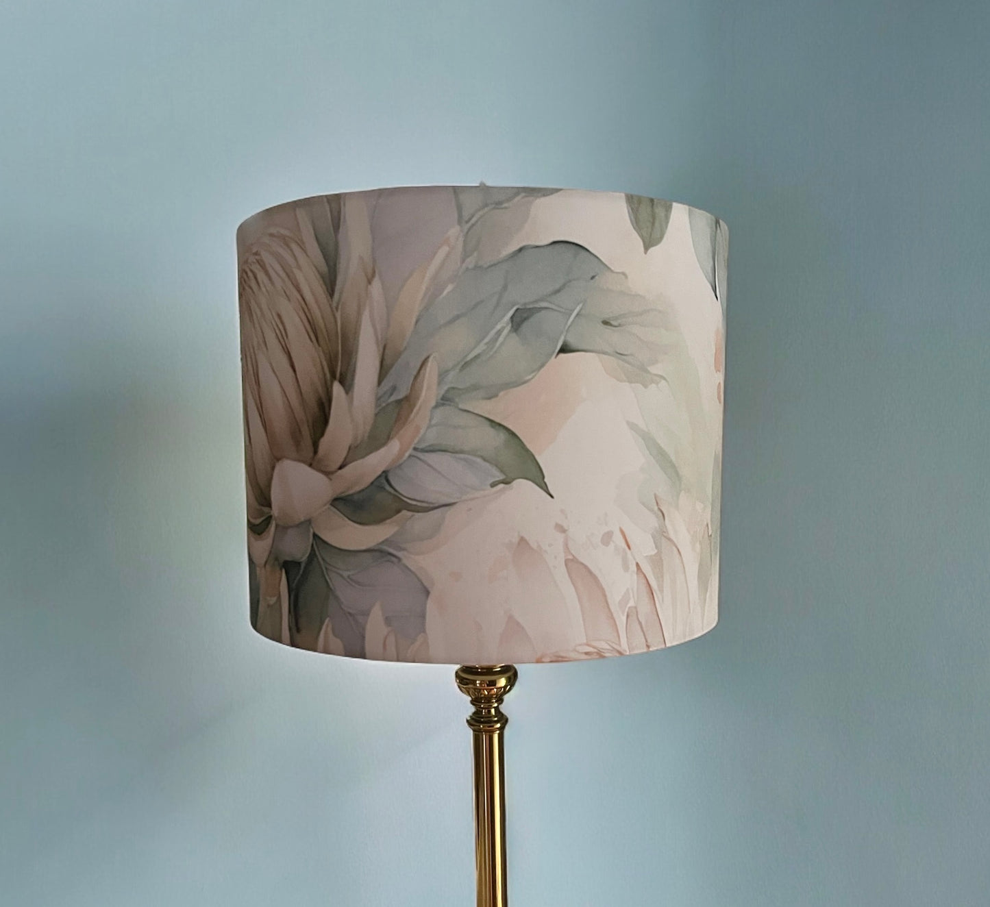 Watercolor protea lampshade