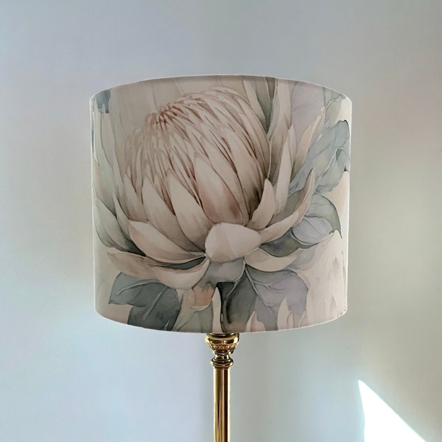 Watercolor protea lampshade