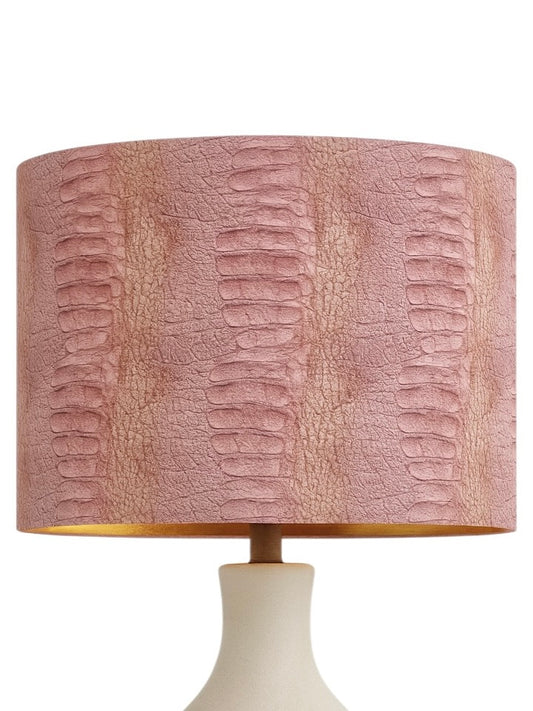 Blush pink snake print lampshade