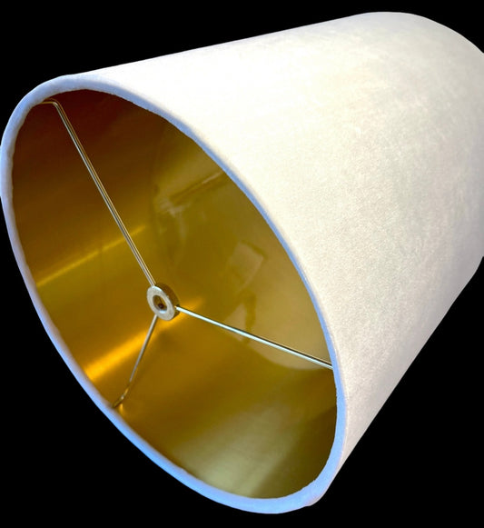Brushed gold lampshade lining
