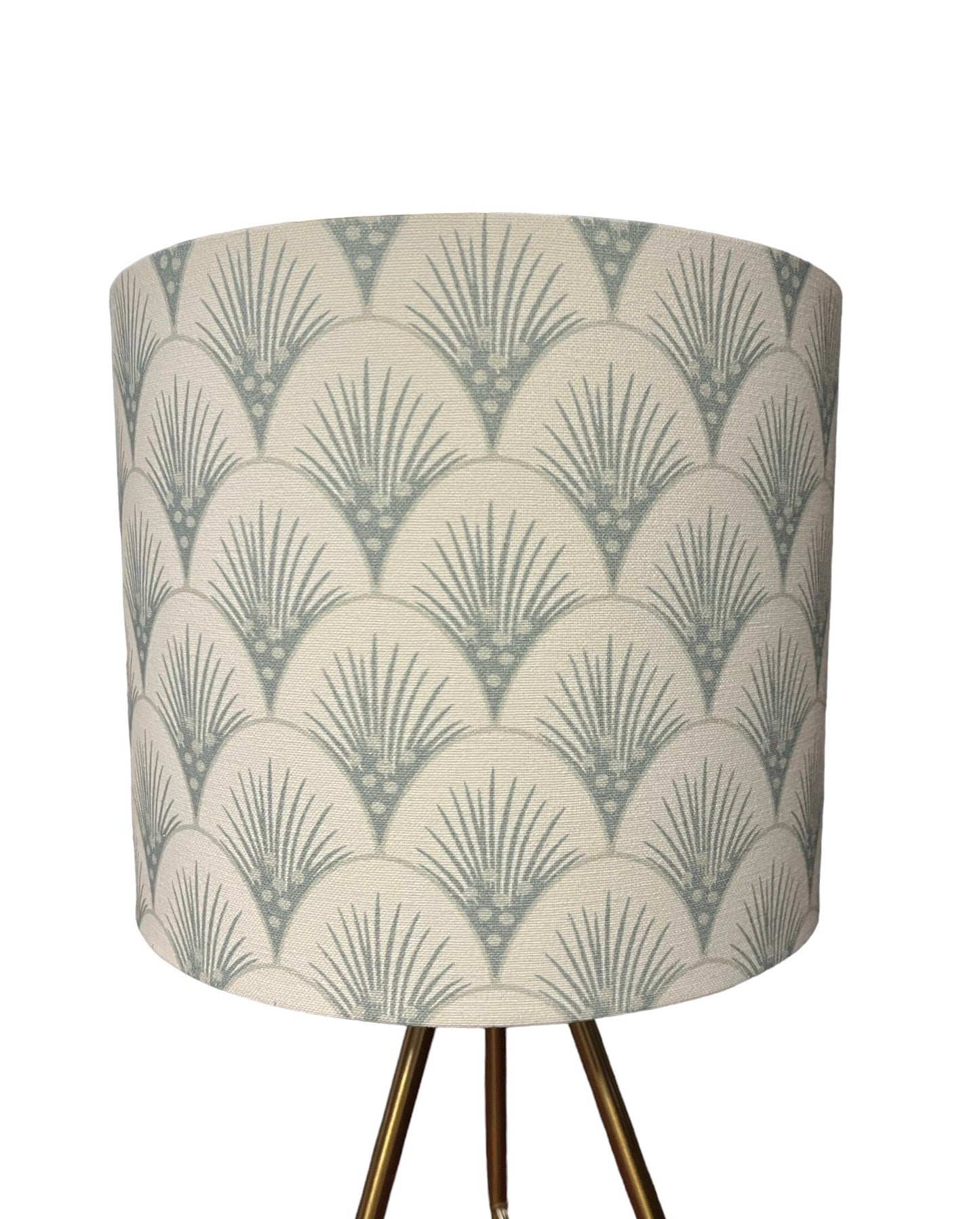 Teal Geometric Lampshade