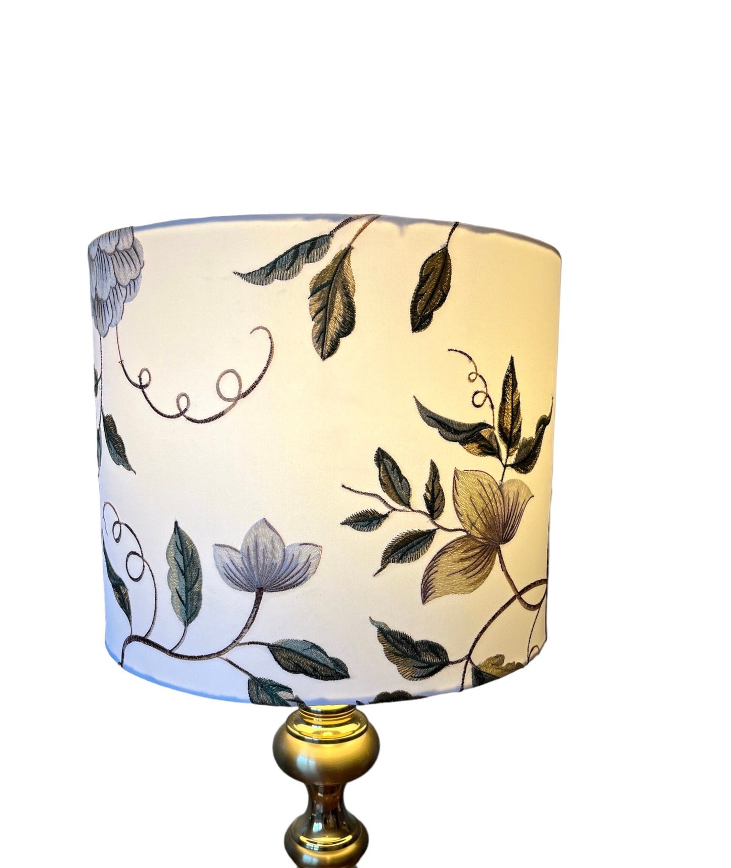 Embroidered Floral Lampshade