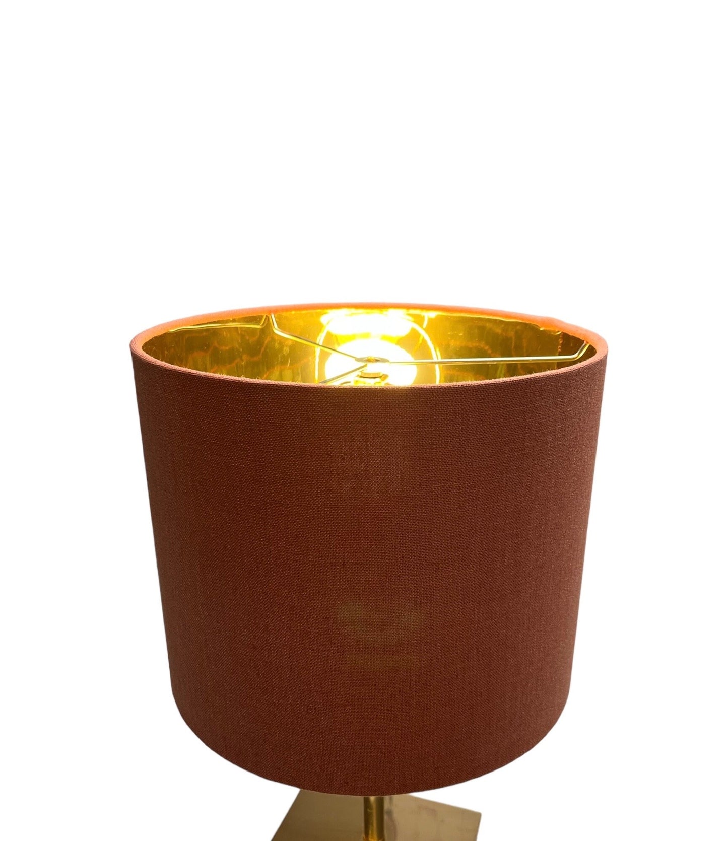 Linen lampshade- Rust