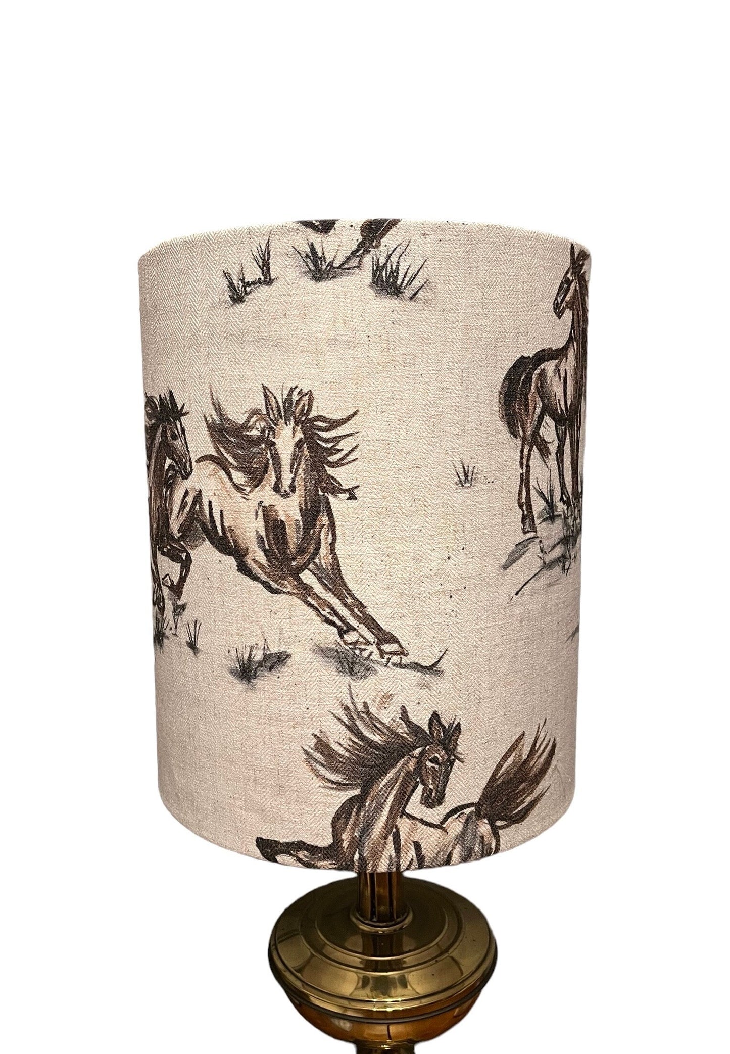 Wild Horses Linen Lampshade