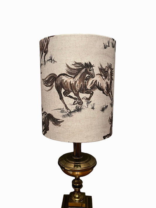 Wild Horses Linen Lampshade