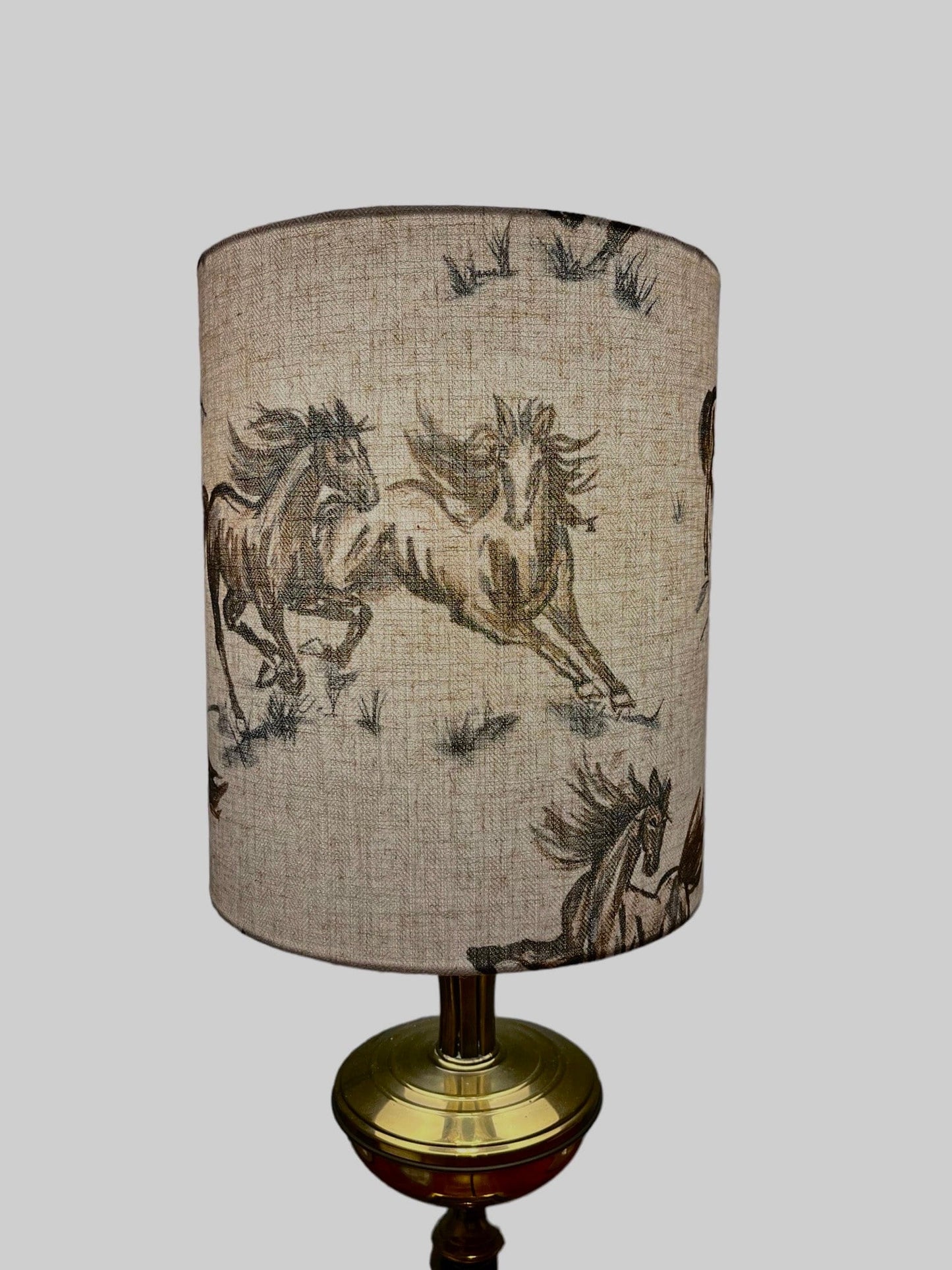 Wild Horses Linen Lampshade