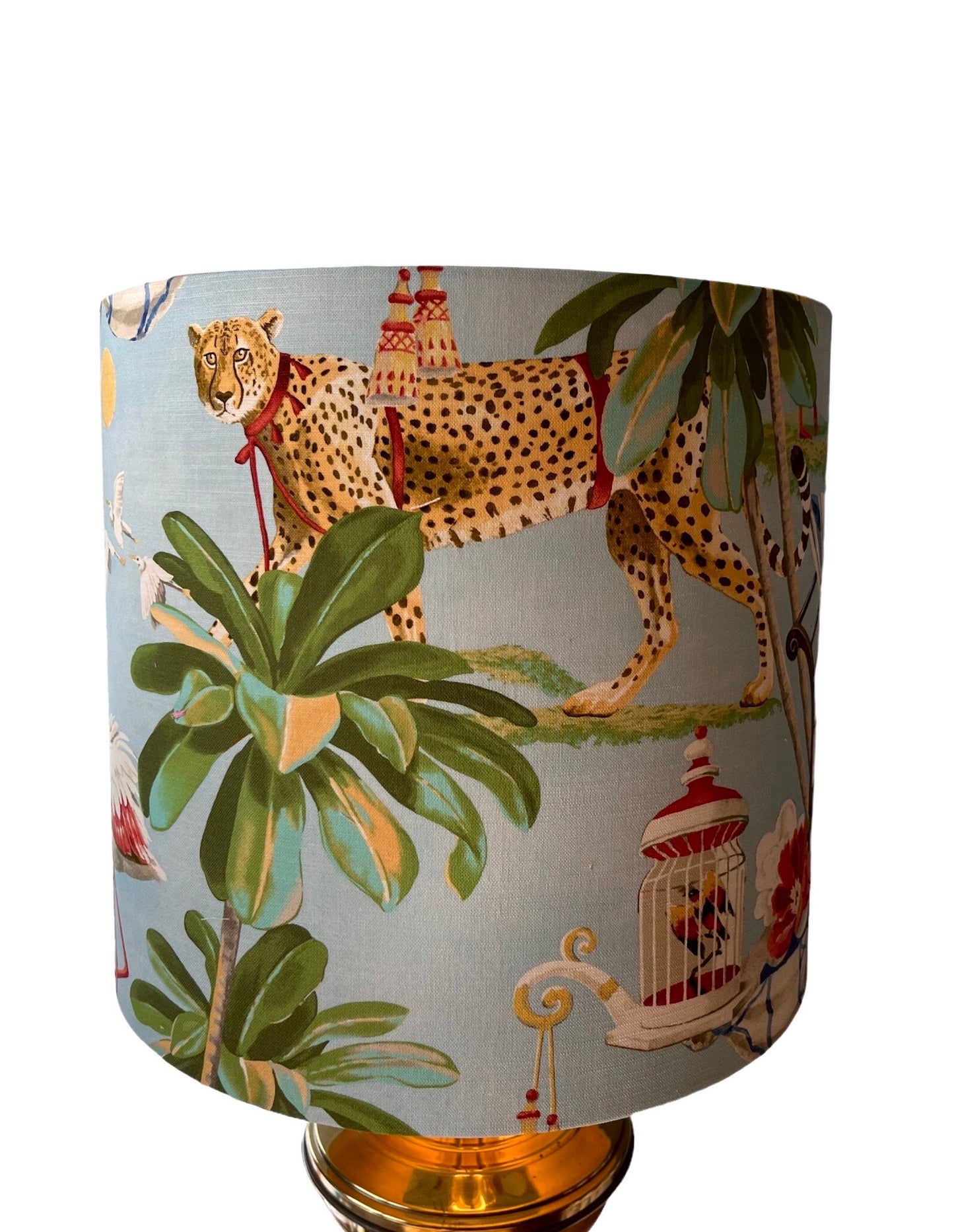 Cheetah and Flamingo Lampshade