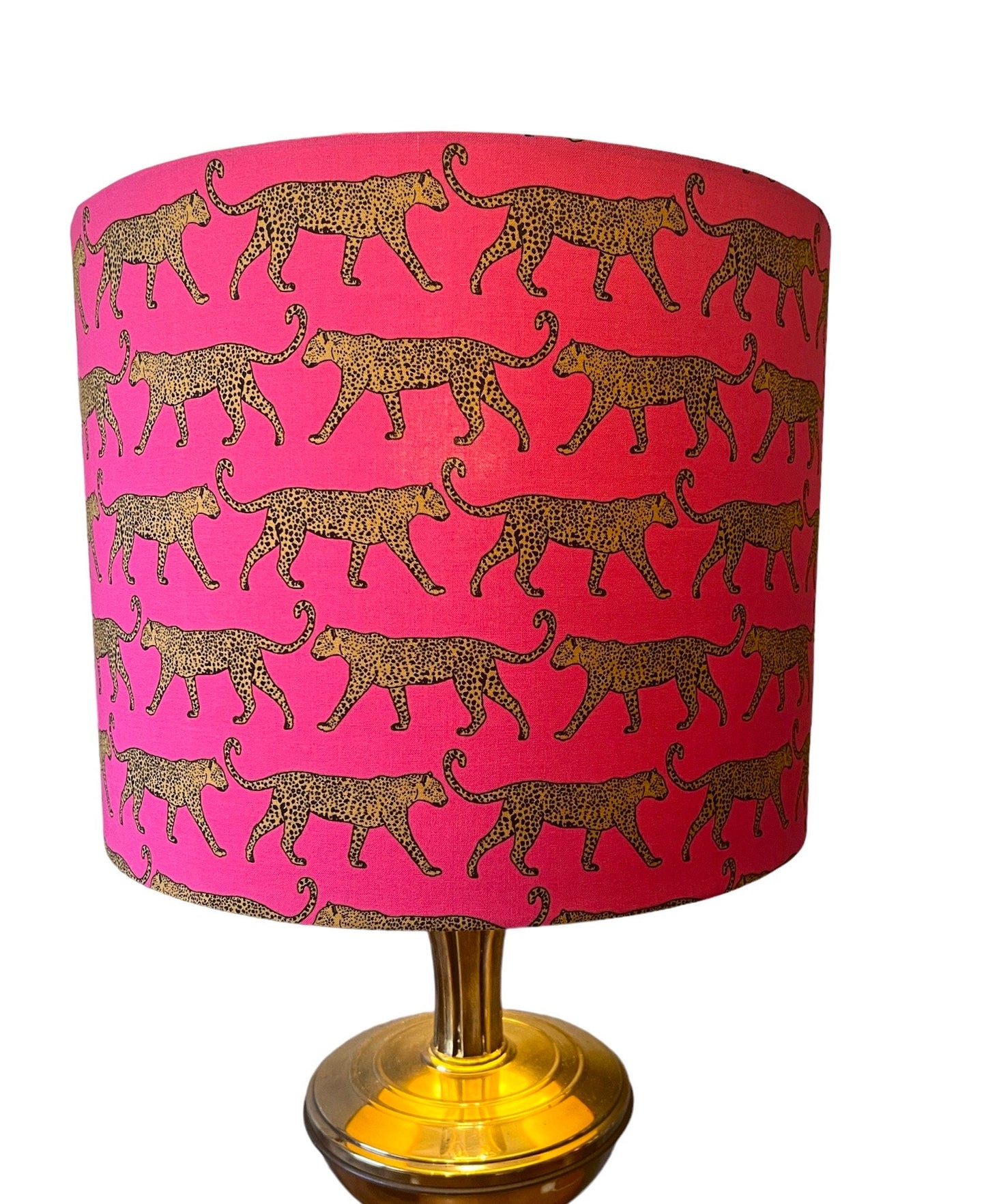 Pink Leopard Lampshade